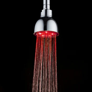 

LED Shower Head Spray High Pressure Rainfall Shower Removable Round Filter SprayThree-color Temperature Control Shower Tap