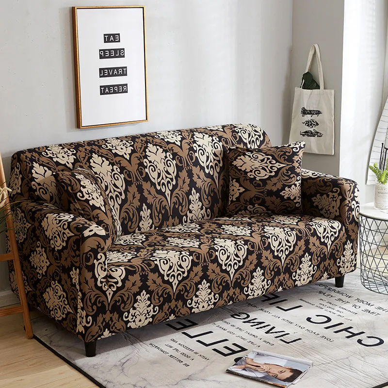 

Classic Pattern Sofa Cover Tight All-wraped Stretch Sofa Couch Slipcovers for Sectional 1/2/3/4-seater Sofa Anti-dirty&Washable