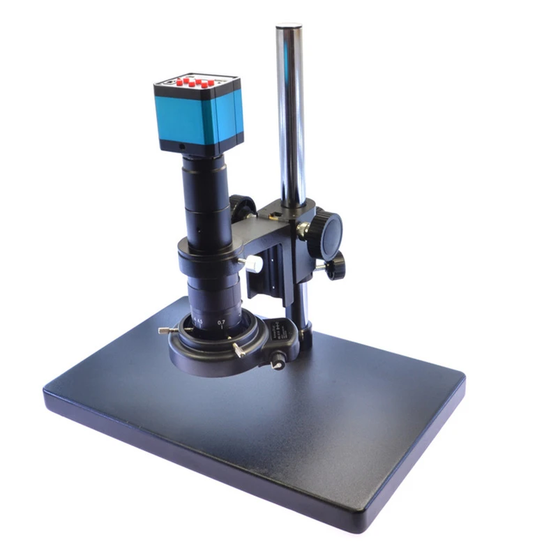 Horizontal Microscope Table Stand 180X CMOUNT Lens+144 LED Light 14MP