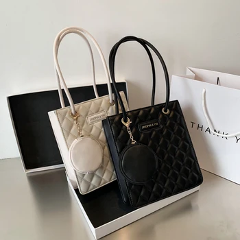 

2PCS purses and handbags 2020 solid color PU leather diamond pattern women's Shoulder Messenger Bag sac a main bags for women
