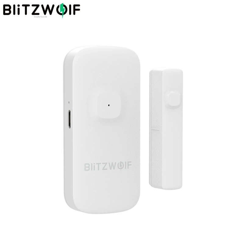Sensor BlitzWolf BW-IS2 Zigbee para puerta y ventana inteligente, Sensor de apertura/cierre de la aplicación remota, alarma de seguridad para el hogar contra el Control remoto inteligente Thef