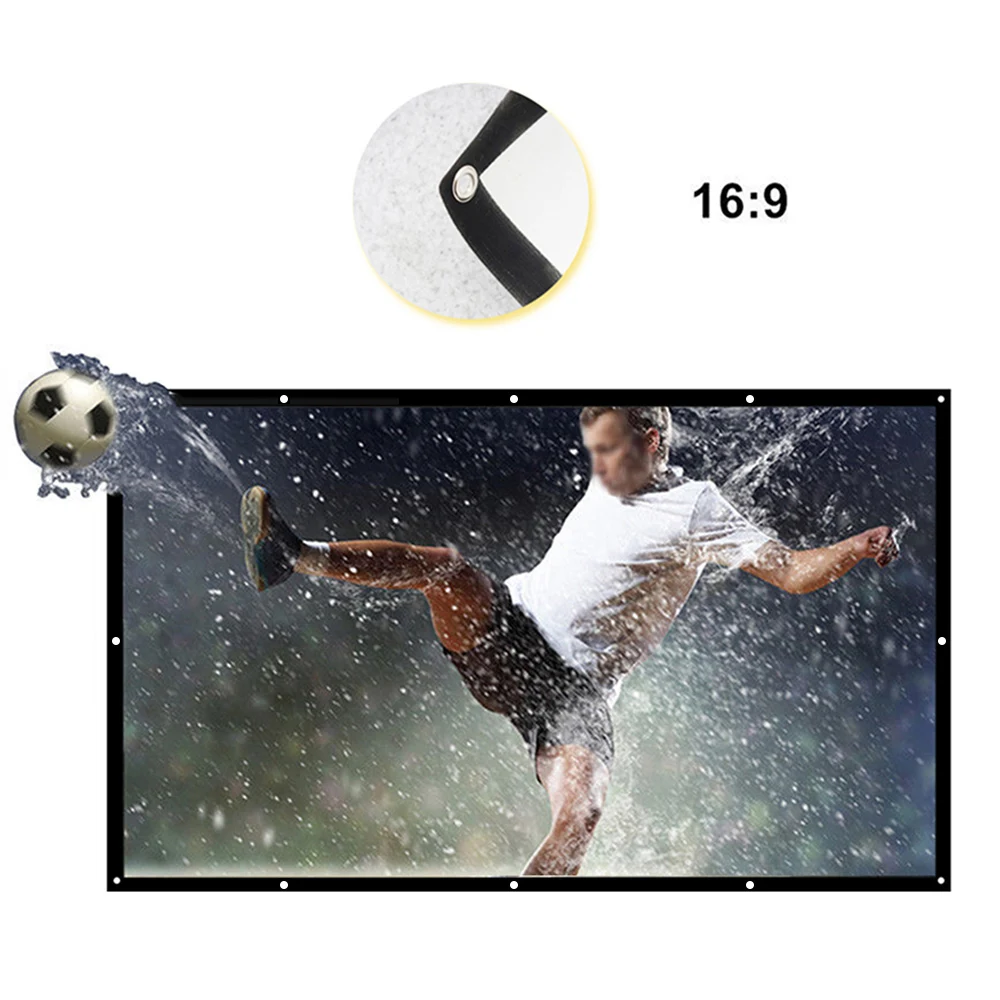 H150 150 дюймов 16:9 Портативный проектор экран 3D HD настенный складной проекционный экран для настенного домашнего кинотеатра путешествия