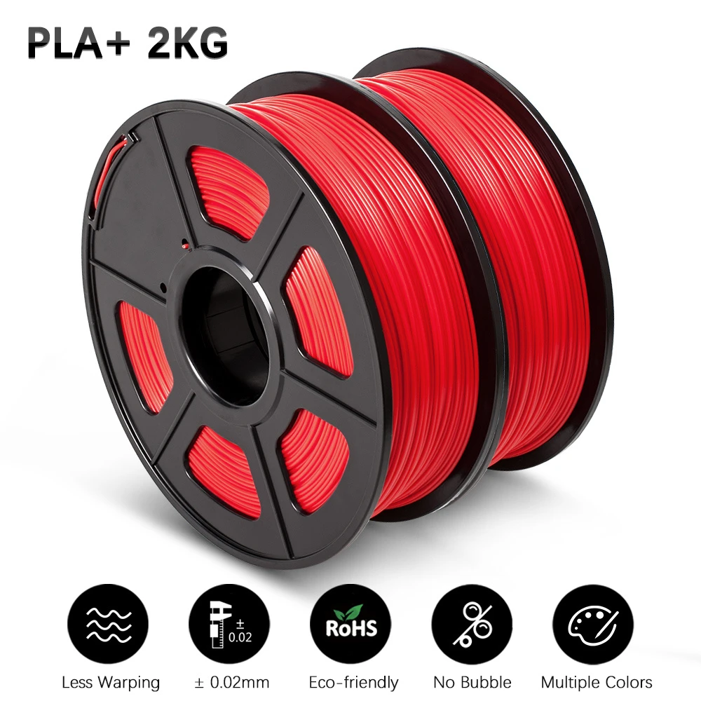 2 Rolls PLA Plus Filament Original 1.75mm Dooling Consumables Creative 3D Material For All Type 3D Printer best 3d printer filament