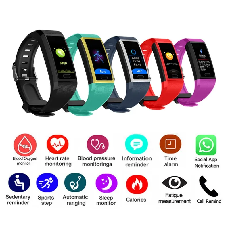 

118 Plus Smart band fitness tracker Heart rate monitor blood pressure watch bracelet for measuring pressure Smart wristband men
