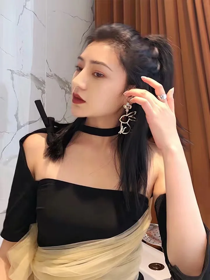 2019 корейские модные серьги красочные блестящие строительные милые полые с
