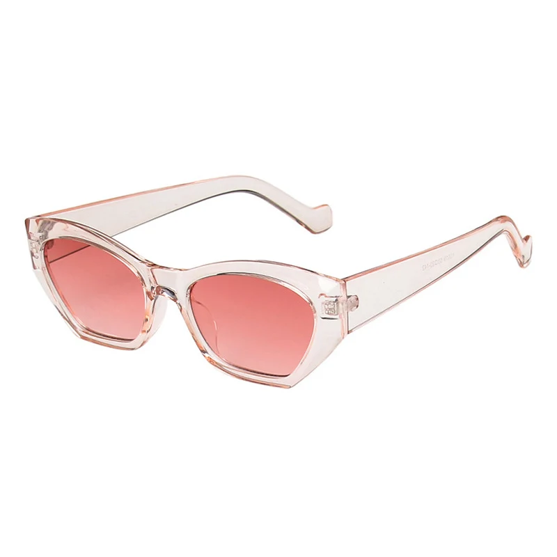 big square sunglasses SO&EI Fashion Cat Eye Irregular Sunglasses Women Vintage Clear Candy Color Eyewear Men Trending Polygon Sun Glasses Shades UV400 square sunglasses Sunglasses