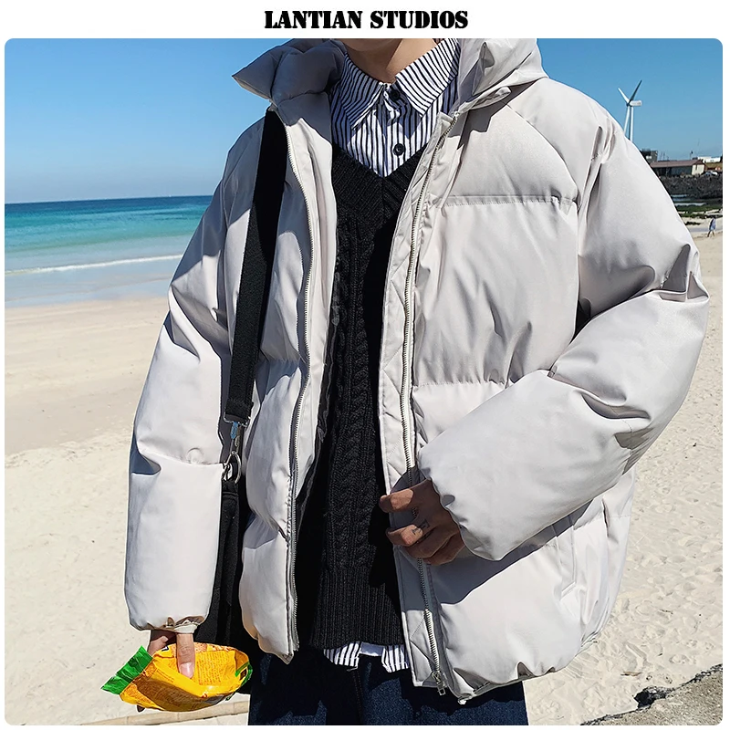 LT Studio, корейские мужские зимние теплые куртки, 8 цветов, женские свободные пальто, парки, Повседневная Верхняя одежда с капюшоном, топы