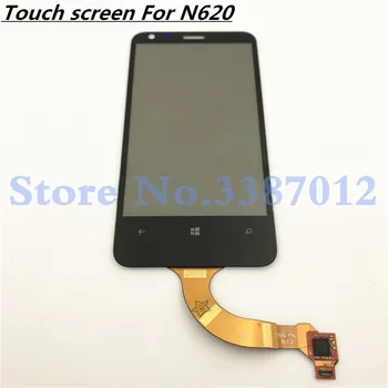 

3.8 High Quality For Nokia Lumia 620 N620 Touch Screen Digitizer Sensor Outer Glass Lens Panel Black+Tracking Code