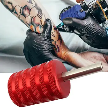 

35mm 4 Color Aluminum Alloy Non Slip Knurls Tattoo Handle Grip Machine Accessory Aluminum Alloy Tattoo Grips Tube with Back Stem