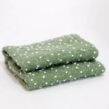 

100pcs Soft Newborn Swaddle Wrap With Dot Outfits Newborn Photography Props For Newborn Knitted Garments Infant Clothes