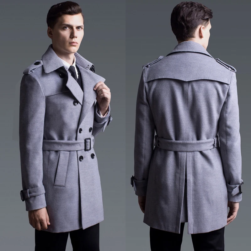 Coat Luxury Cashmere Solid Color Double Breasted Mens Jacket Plus Size 5XL 6XL Fashion Slim Fit Wool Man Trench Coat Luxury Cashmere Solid Color Double Breasted Mens Jacket Plus Size 5XL 6XL Fashion Slim Fit Wool Man Trench