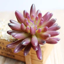 Artificial Succulents Plant Purple Flocking Home Garden Decoration Accessories Fake Plant DIY Wedding Flower Wall Grass Carpet
