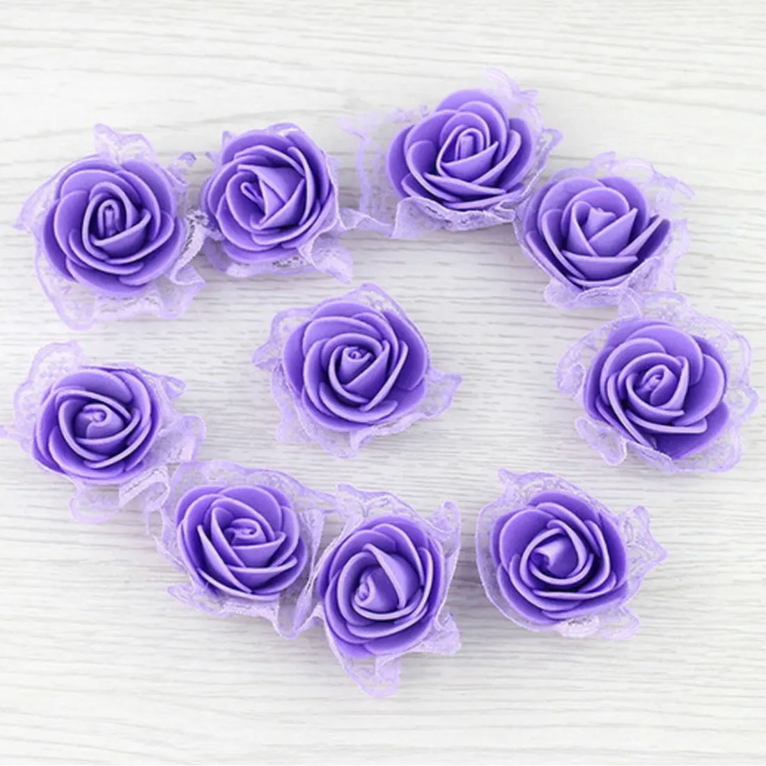 

20pcs Foam Artificial Lace Rose flower Simulation For Wedding Decoration DIY Scrapbooking Handmade Craft Accessories