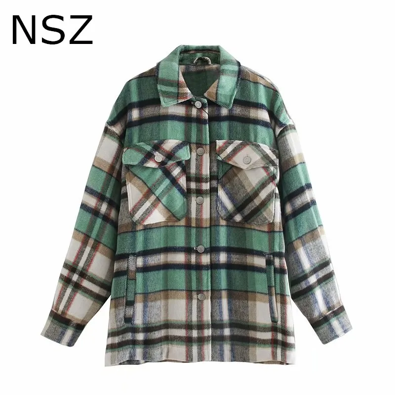 Womens checked shirt jacket Clearance