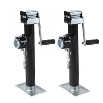 

Trailer Jack Lifting Cranes 2pcs 1000kg Trailer Jack Pipe Mount Side Wind Drop Leg Black