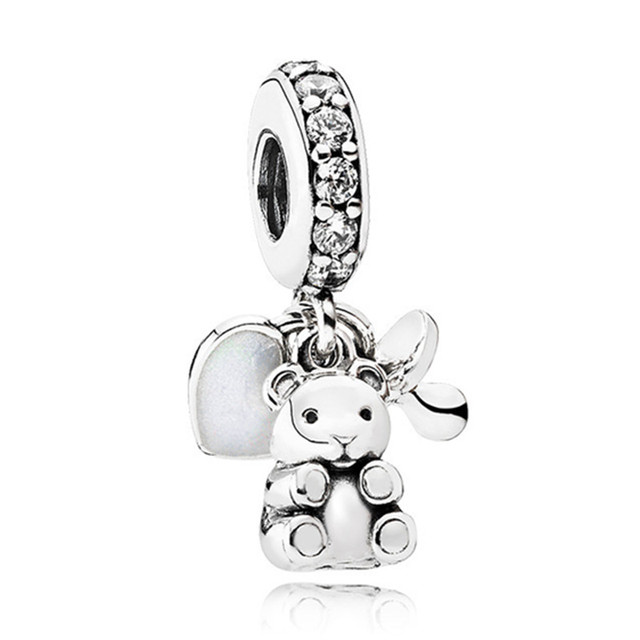 Sparkling Family Tree Dangle Charm Beads Fit Original Pandora Bracelet Pendant Necklace Jewelry