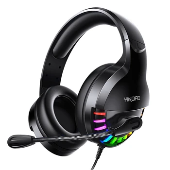 

YINDIAO Q2 Gaming Headset Wired Game Headphone USB 7.1 Channel with Sound Card+Mic+RGB Light for PC Laptop PUBG Game