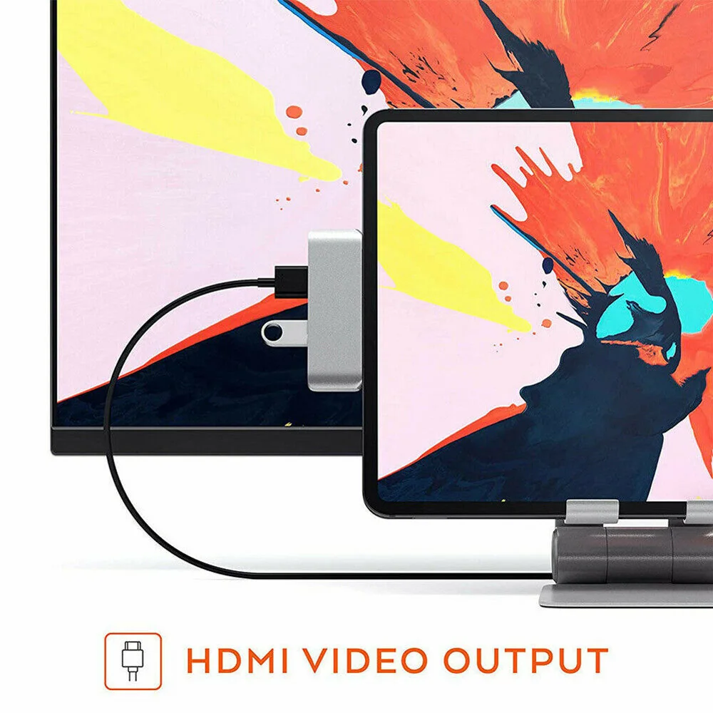 4 в 1 Тип C к USB-C 4K HDMI USB 3,0 3,5 мм аудио концентратор адаптер для iPad Pro абсолютно и высокое качество