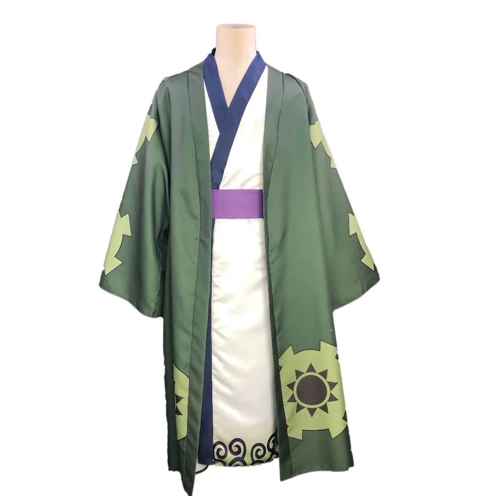 Anime ONE PIECE Wano Roronoa Zoro Bathrobe kimono Cosplay Costume Custom Made