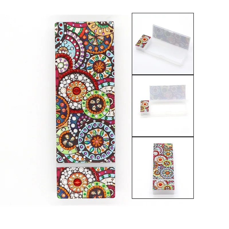 

Diy Mandala Special Shaped Diamond Painting Pencil Case 2 Grids Stationery Box Jewelry Box Diamond Embroidery For Kid Gift 3Hz7