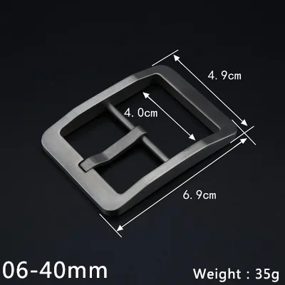 06-40mm Meetee 1 шт. Высококачественная пряжка для ремня из чистого титанового сплава, Антиаллергенная Пряжка, зажим для головы для украшения джинсов, кожевенные изделия, аксессуары - Цвет: 06-40mm