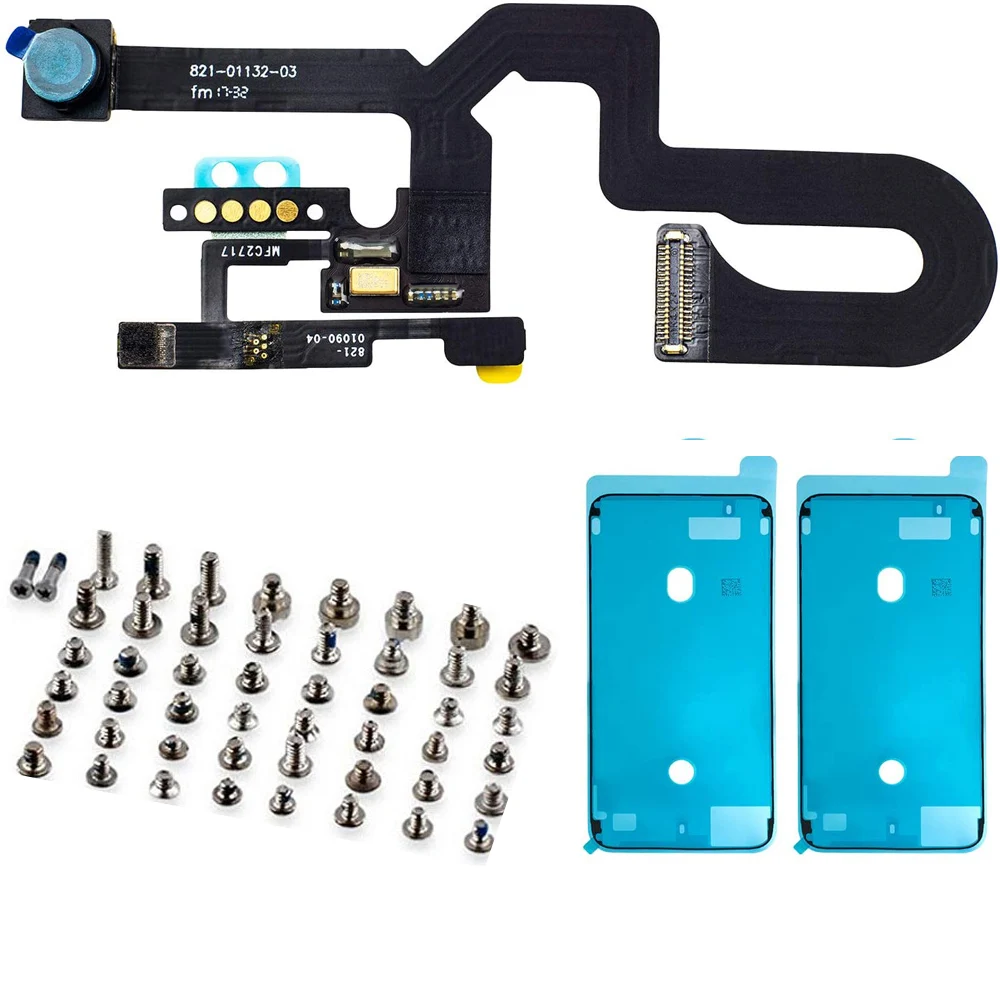 Front Camera Flex Cable For iPhone 7 7P 8 Plus With Sensor Proximity Light + Full Set Screws Waterproof Glue + Ear Speaker