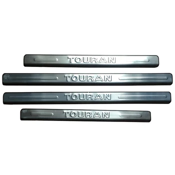 

High quality stainless steel Scuff Plate/Door Sill Protector Sticker Car Styling For 2004-2015 Volkswagen touran (4pc)