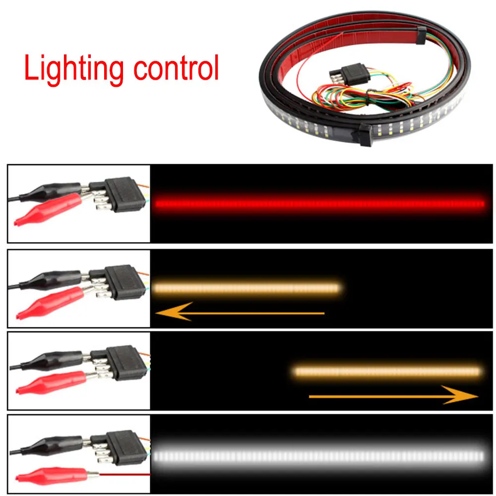432 светодиодный 60 дюймов тройным 5-Функция Грузовик багажника Светодиодные ленты светильник бар с заднего тормоза задний фонарь сигнала поворота для Jeep пикап Dodge