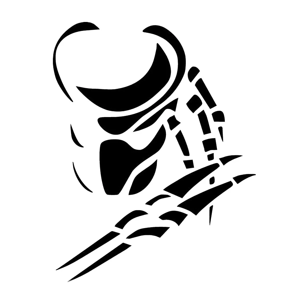 

15cm X 12cm Creative Black/white Movie Character Warrior Car Stickers Vinyl Accessories Car Window Decal PVC