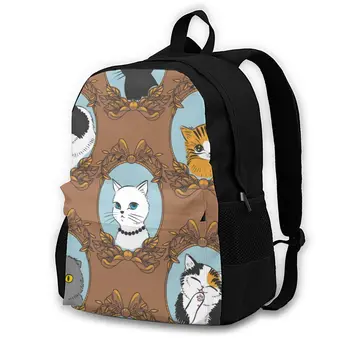 

2020 Backpack Women Shoulder Bag Fashion School Bag For Teenage Girl BackpacksFunny Retro Cats Travel Bag