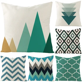 

Pillow Cover Cushion Covers Classical Simple Geometry Linen Peached Pillowcloth Decoration for Home Car Bed Sofa Living Room