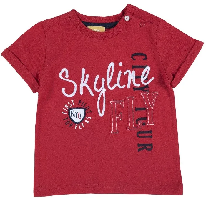 Chicco T-shirt size 092 print skyline fly(red
