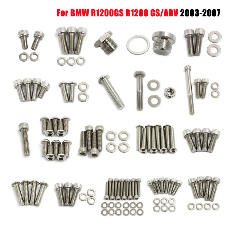

For BMW R1200GS R 1200 GS R1200 GS ADV Adventure 2003 2004 - 2007 Motorcycle Fairing Body Bolts Kit Fastener Clips Screw Nuts