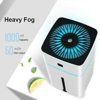 

1000ml Air Humidifier Humidificador Diffuser Bottle Air Purifying Mist Maker Household Adjustable Fog Quantity Large Capacity