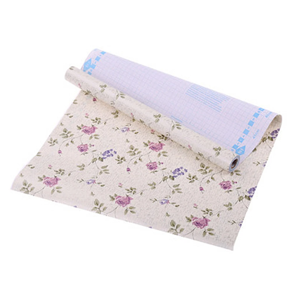 Kitchen DIY Self Adhesive Paper Anti Bacterial Home Table Drawer Liner Mat Mildew Proof Decorative Waterproof Shelf Cupboard - Цвет: 1