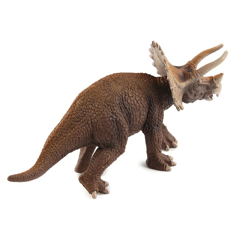 Большой динозавр Юрского периода имитация игрушка «Трицератопс» модель мягкий ПВХ пластик ручная роспись коллекция животных игрушки для детей подарок