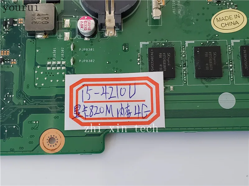  yourui For ASUS X550LD Laptop motherboard REV 2.0 with i5-4210u GT820M 4GB RAM Test ok 100% origina