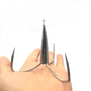 BEST DEAL ❤️ 1PCS 32g 40g 53g 60g Sharpened Big Fishing Treble Hooks With Lead Sinker Weight Fishhook Fishing Tackle Tools Accessories - discount item 40% OFF Sports & Entertainment