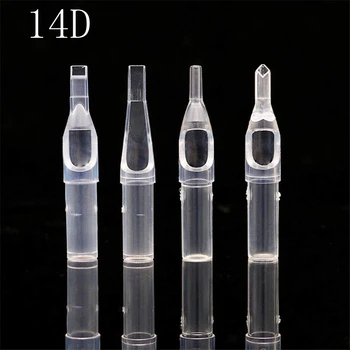 

PEPAX 100pcs Assorted Size Tattoo Tips Tubes 14D tips for Tattoo Needles Round Diamond Flat/Magnum Sterilize Tips Grips Supply