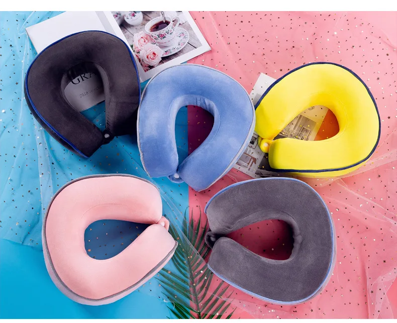 New Style Creative Comfortable Software Memory Foam Neck Pillow Plush Toys Office Rest Learning Car Mounted