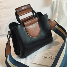 Вместительные Сумки из искусственной кожи с глянцевым покрытием, роскошные женские сумки, дизайнерские сумки с панелями, сумочка с железной ручкой, двойной плечевой ремень, одноцветная сумка через плечо