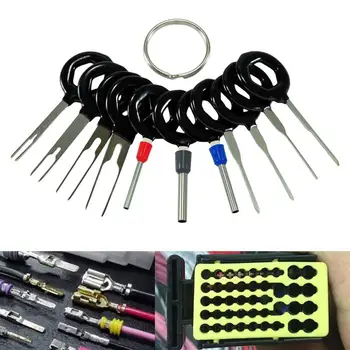 

11Pcs Car Plug Circuit Board Wire Harness Terminal Extractor Extraction Pick Connector Crimp Pin Needle Remove Tool