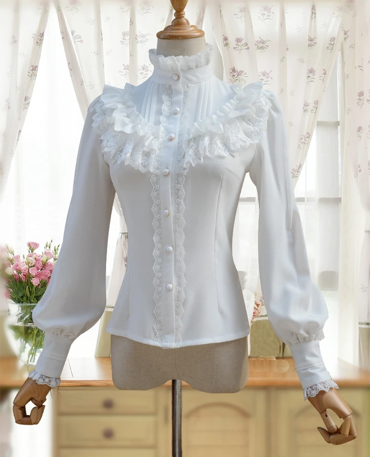 witch costume women A0020new Lolita shirt Retro grace Western style spring summer OUTER blouse Many colors can choose plus size cosplay