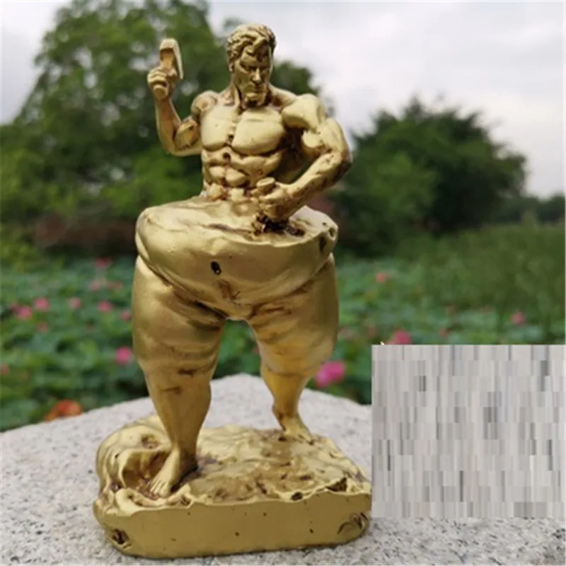 Resin Fitness Room Crafts Resin Bodybuilding Statue Resin Sculpture