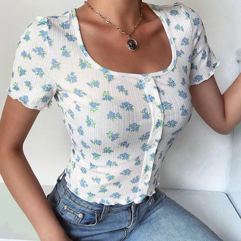 

Women Knit Summer Cardigans Female Cardigan Crop Tops Fashion Short Sleeve Casual Print Slim Fit Top
