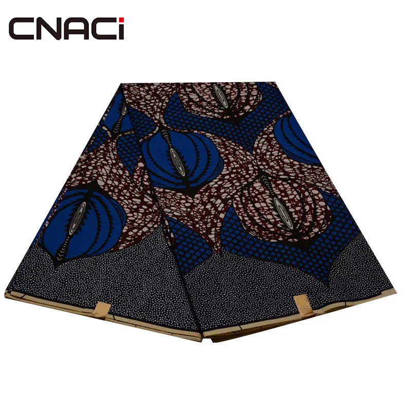 

CNACI Fashion Design Ankara African Wax Print Fabric New 6 Yards/Piece Tissu Africain Veritable Wax Block Prints Fabric Ankara