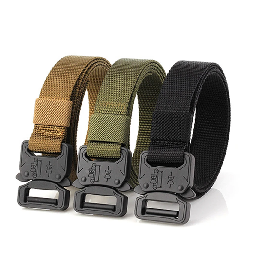 

Military Canvas Belt Men Tactical Designer 2.5CM Width Army Belts For Jeans Pants Nylon Belt Black Metal Buckle Thin Waist Belt