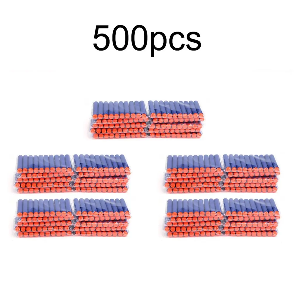 

500 PCS Safe Foam Bullet EVA Soft Bullet Solid Bullet Darts For Nerf N-Strike Elite Series Blasters for Toy Gun