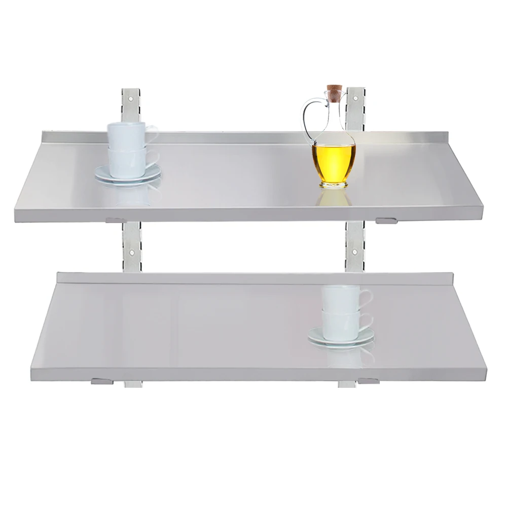 

Double Layer Hanging Shelf Stainless Steel Kitchen Shelf Storage Holder Organizer Multi-functional Equipment