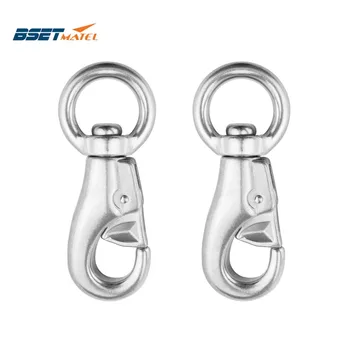 

2X Stainless Steel 304 Swivel Snap Hook Snap Shackle 1000Lb Capacity Rated Indoor Outdoor Hanging Hammock boat rigging hardware